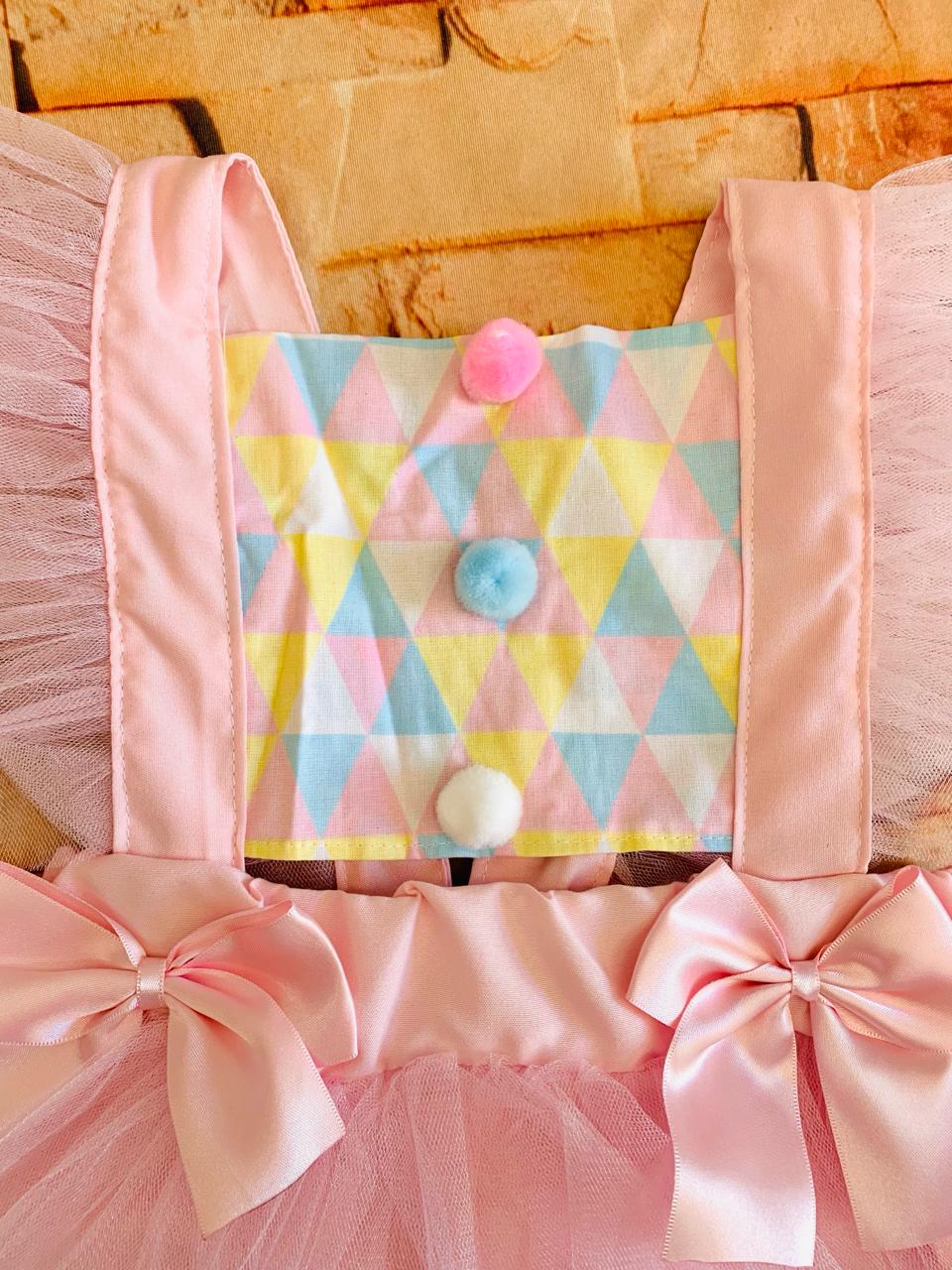 Vestido Temático de Tule Circo - Menina