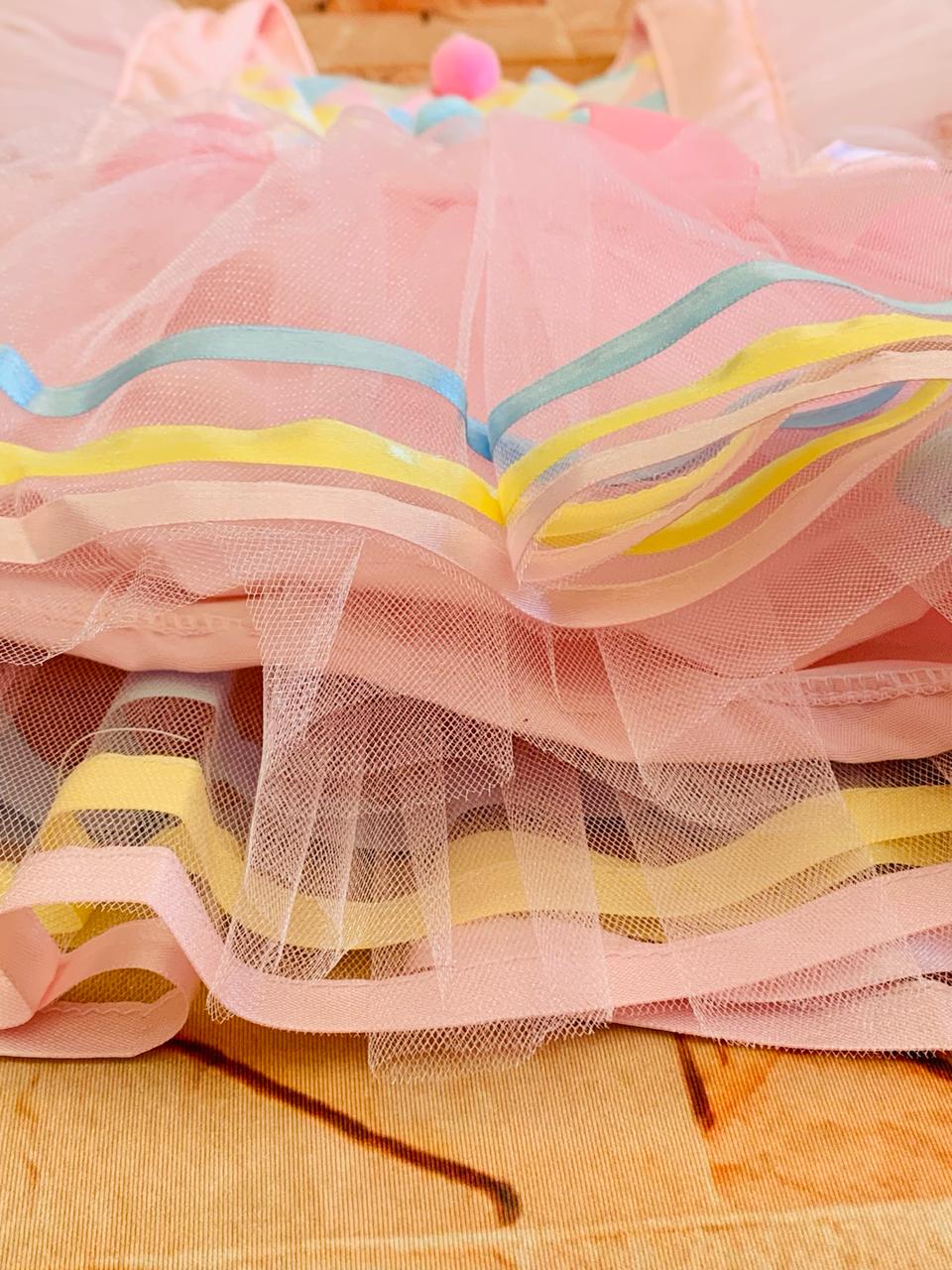 Vestido Temático de Tule Circo - Menina