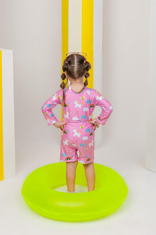 Macaquinho UV FPS50 Para banho Infantil - Menina