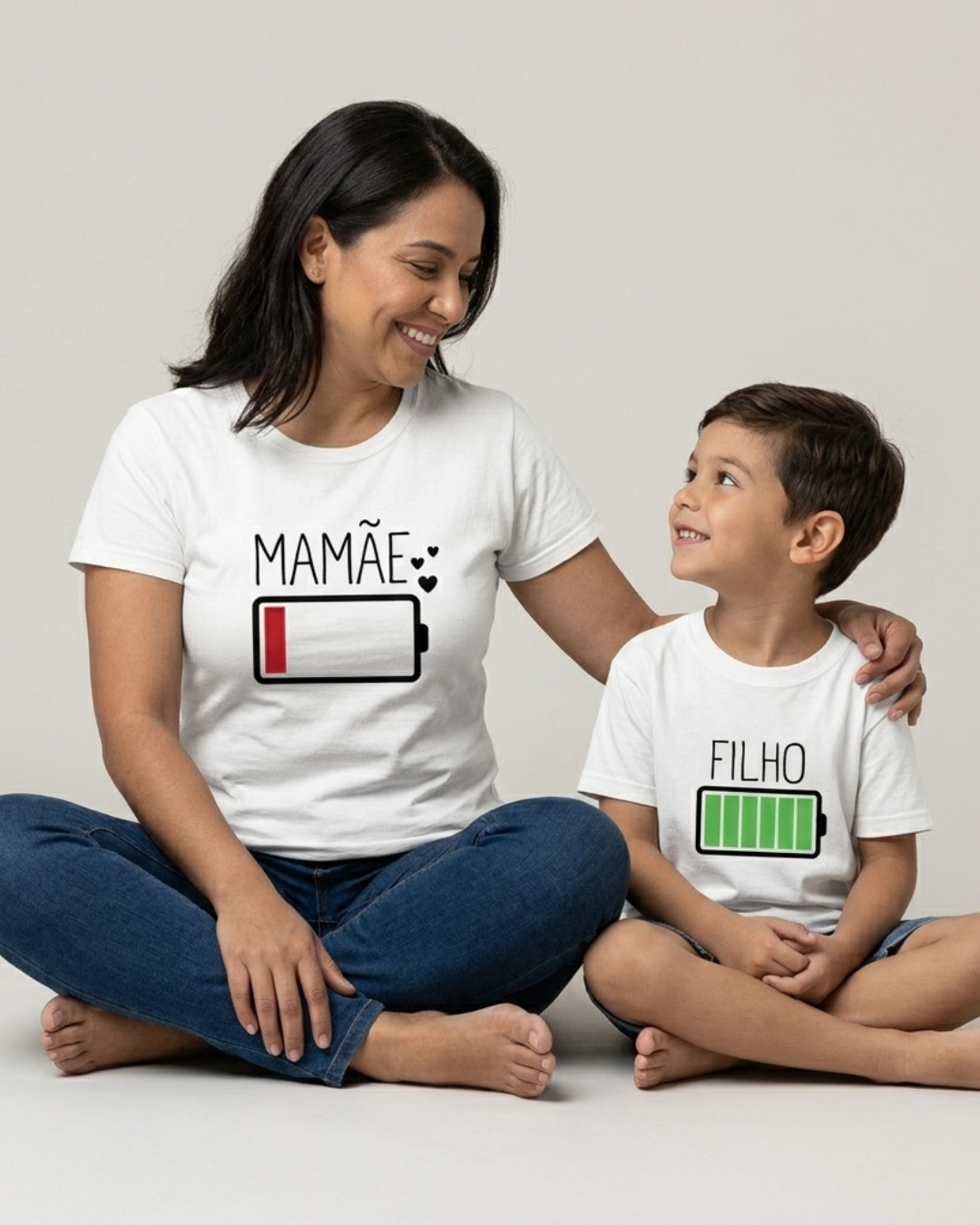KIT 2 Camisas Mãe e filho(a) - Adulto e infantil
