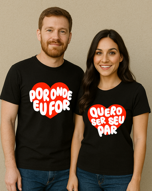 Dupla Camisas NAMORADOS - Feminino e Masculino