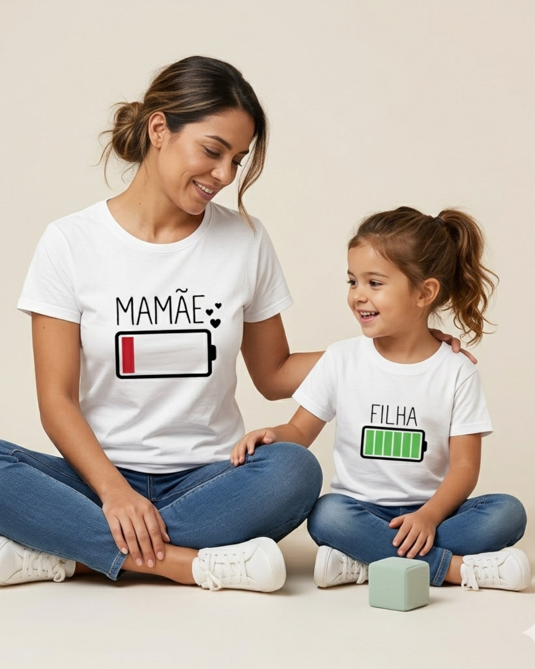 KIT 2 Camisas Mãe e filho(a) - Adulto e infantil