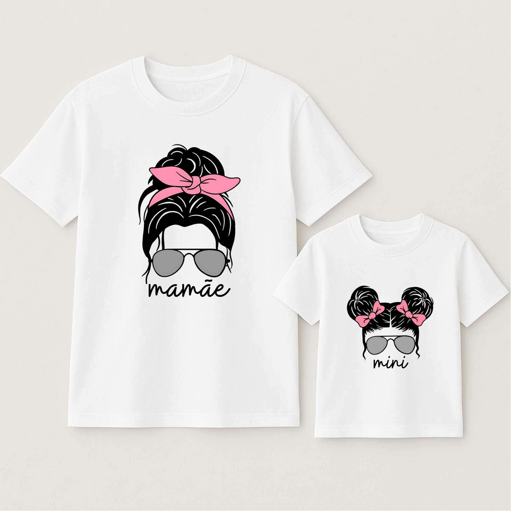 KIT 2 Camisas Dia das Mães - Adulto e infantil