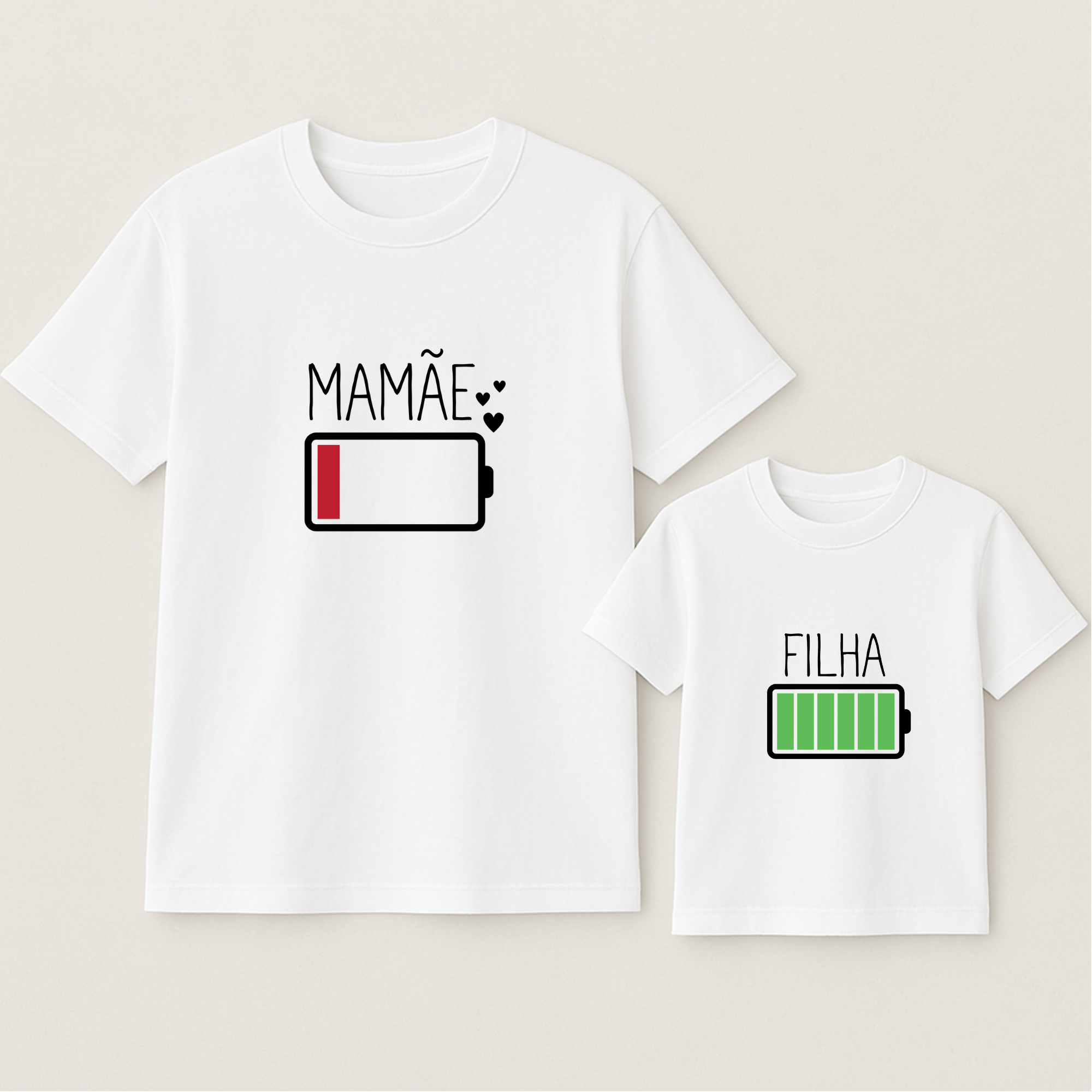 KIT 2 Camisas Dia das Mães - Adulto e infantil