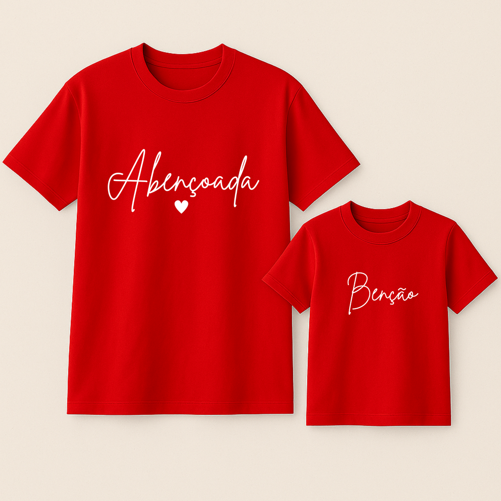 KIT 2 Camisas Mãe e filho(a) - Adulto e infantil