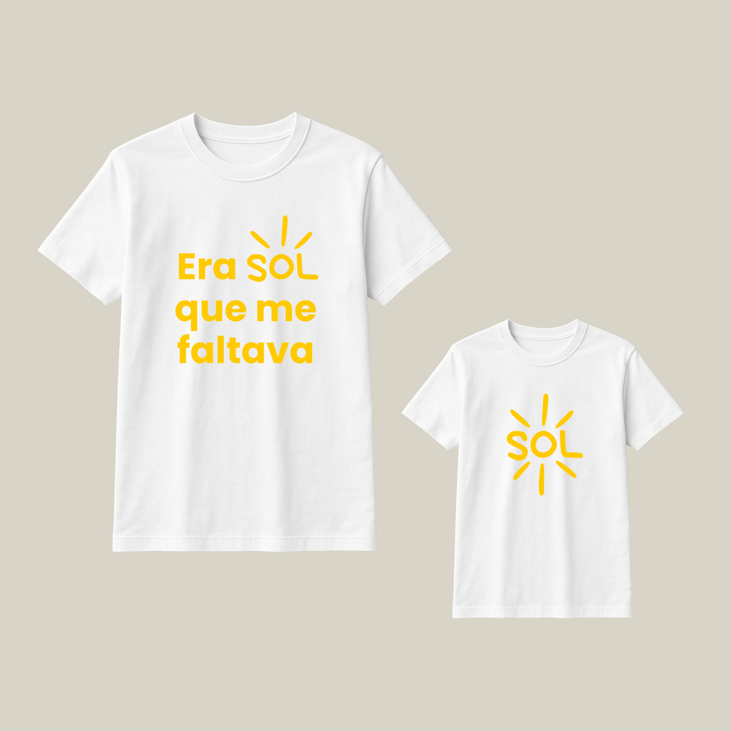 KIT 2 Camisas Mãe e filho(a) - Adulto e infantil