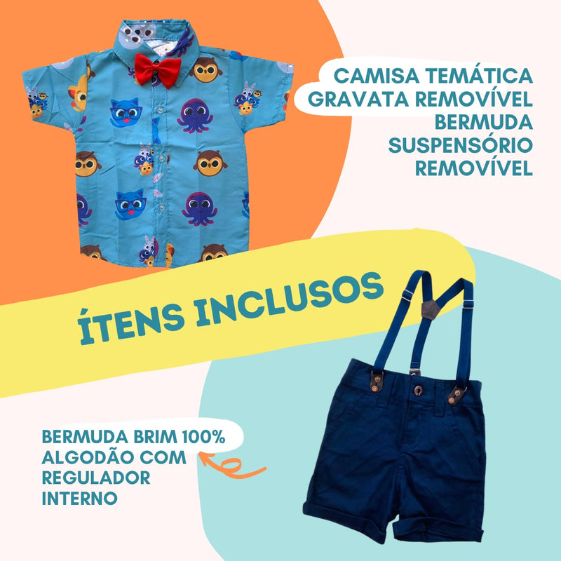 Conjunto Temático Chefinho Estampado-Moreno