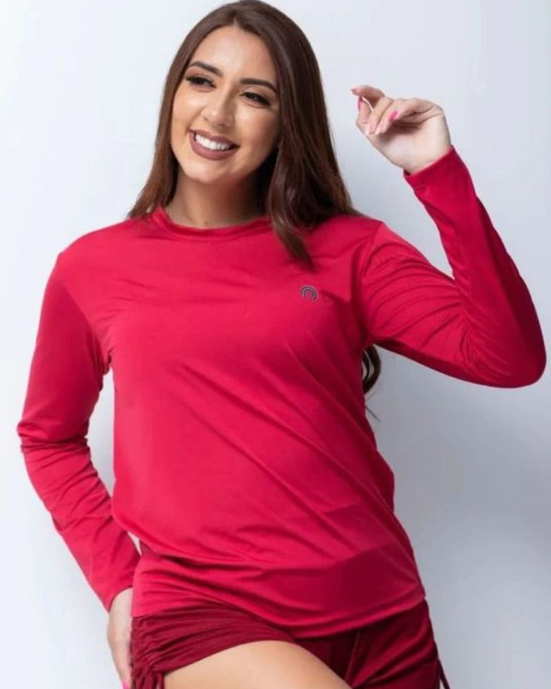 Camisa UV adulto feminino