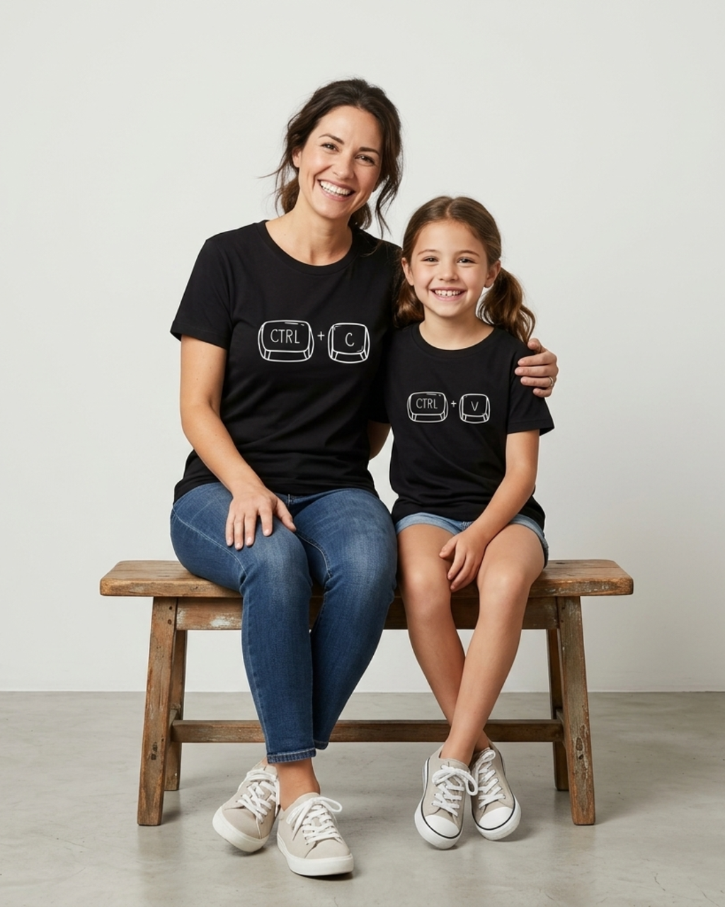KIT 2 Camisas Mãe e filho(a) - Adulto e infantil