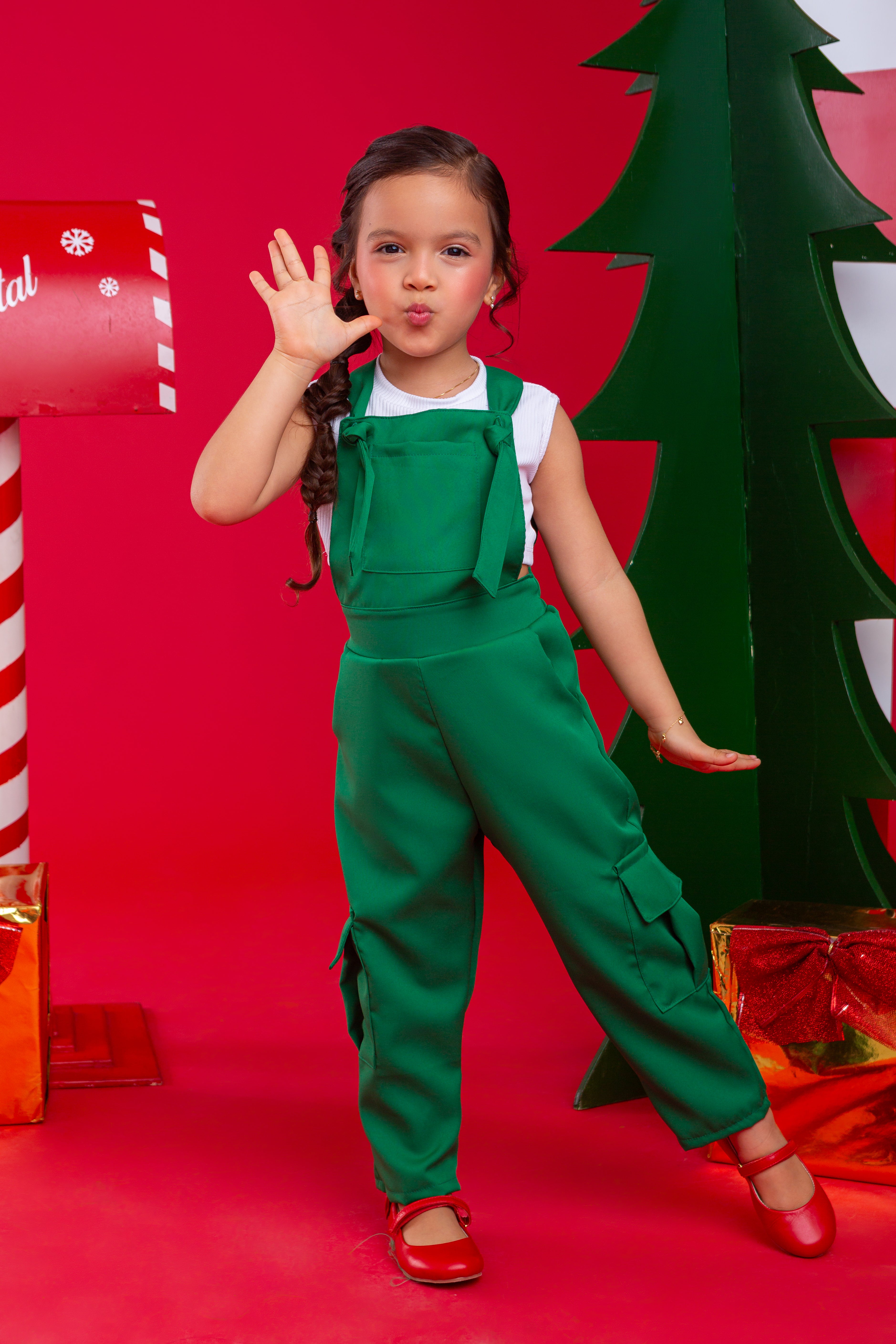 Macacão Cargo + Cropped - Menina