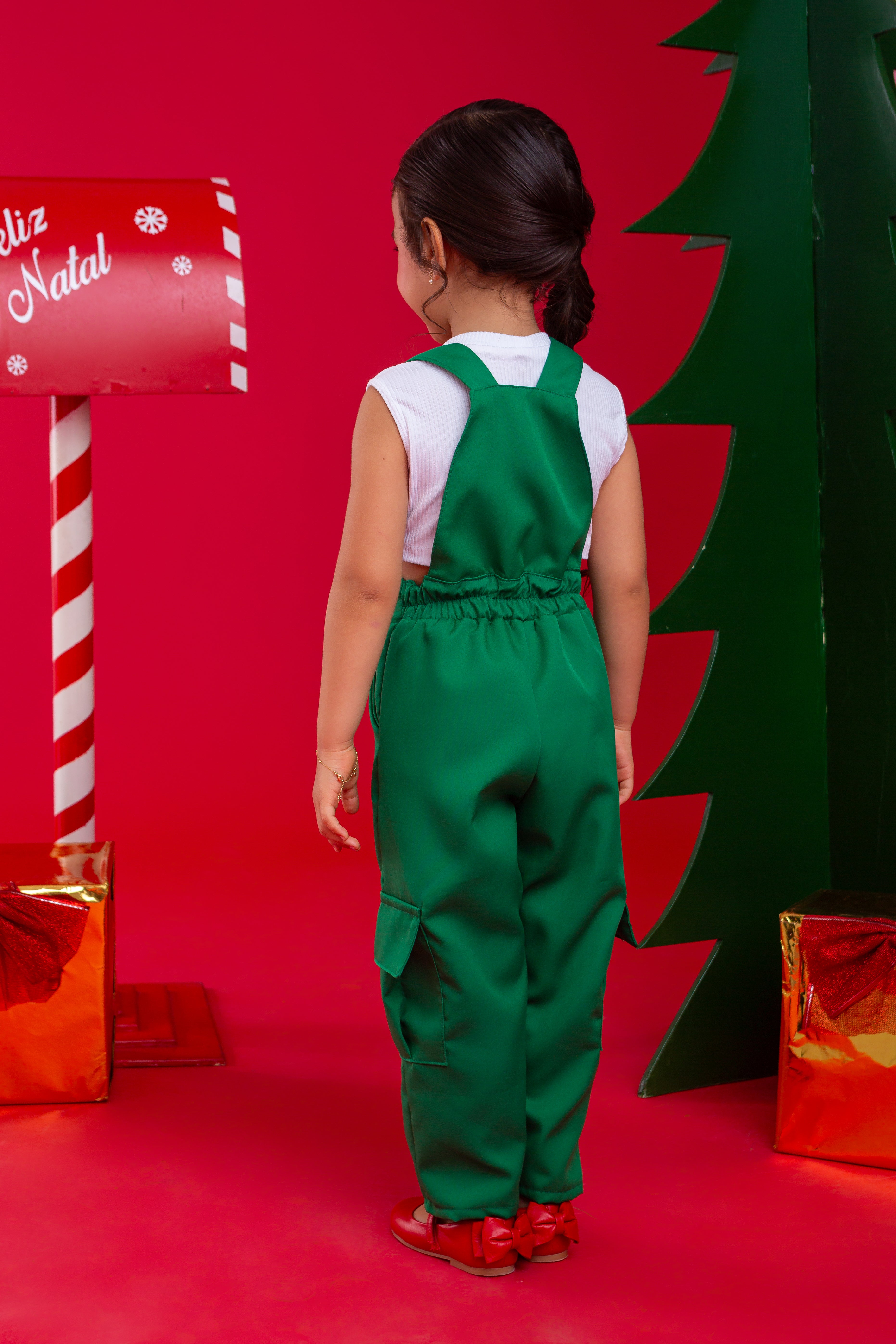 Macacão Cargo + Cropped - Menina