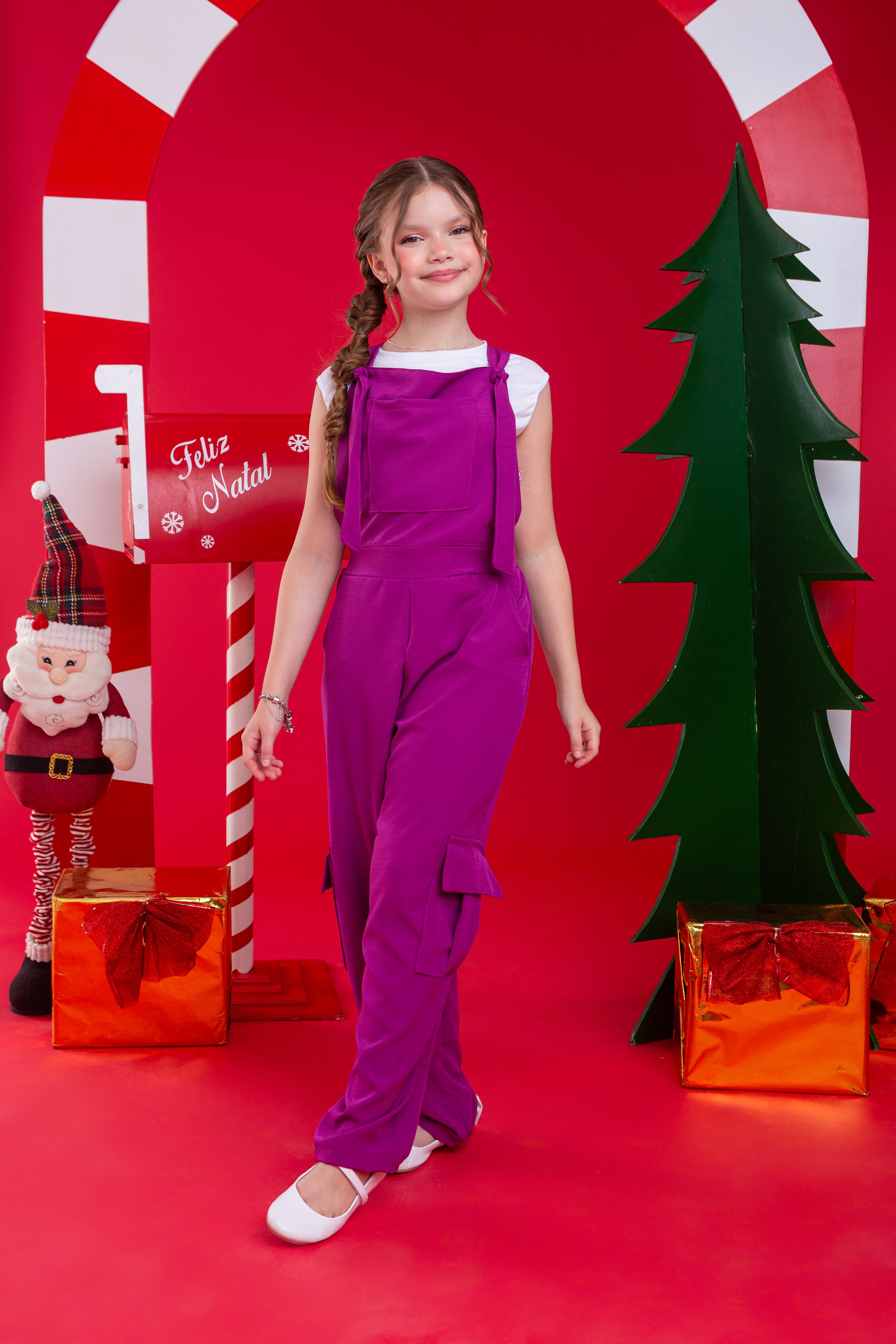 Macacão Cargo + Cropped - Menina