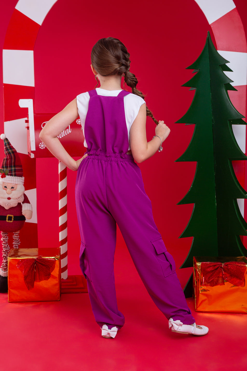 Macacão Cargo + Cropped - Menina