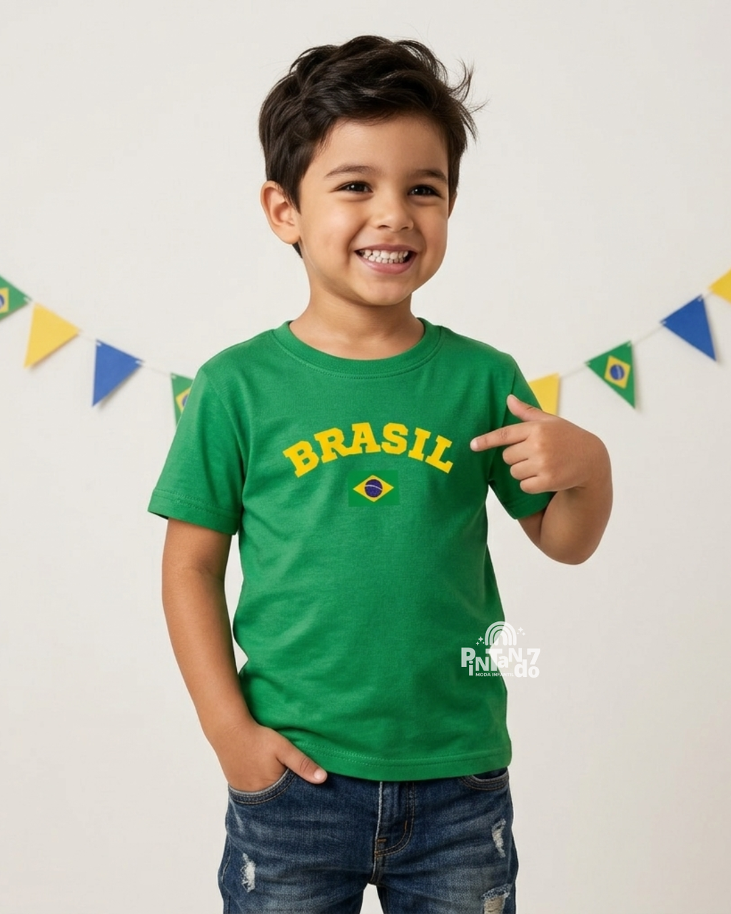 CAMISA Brasil COPA bandeira - Menino