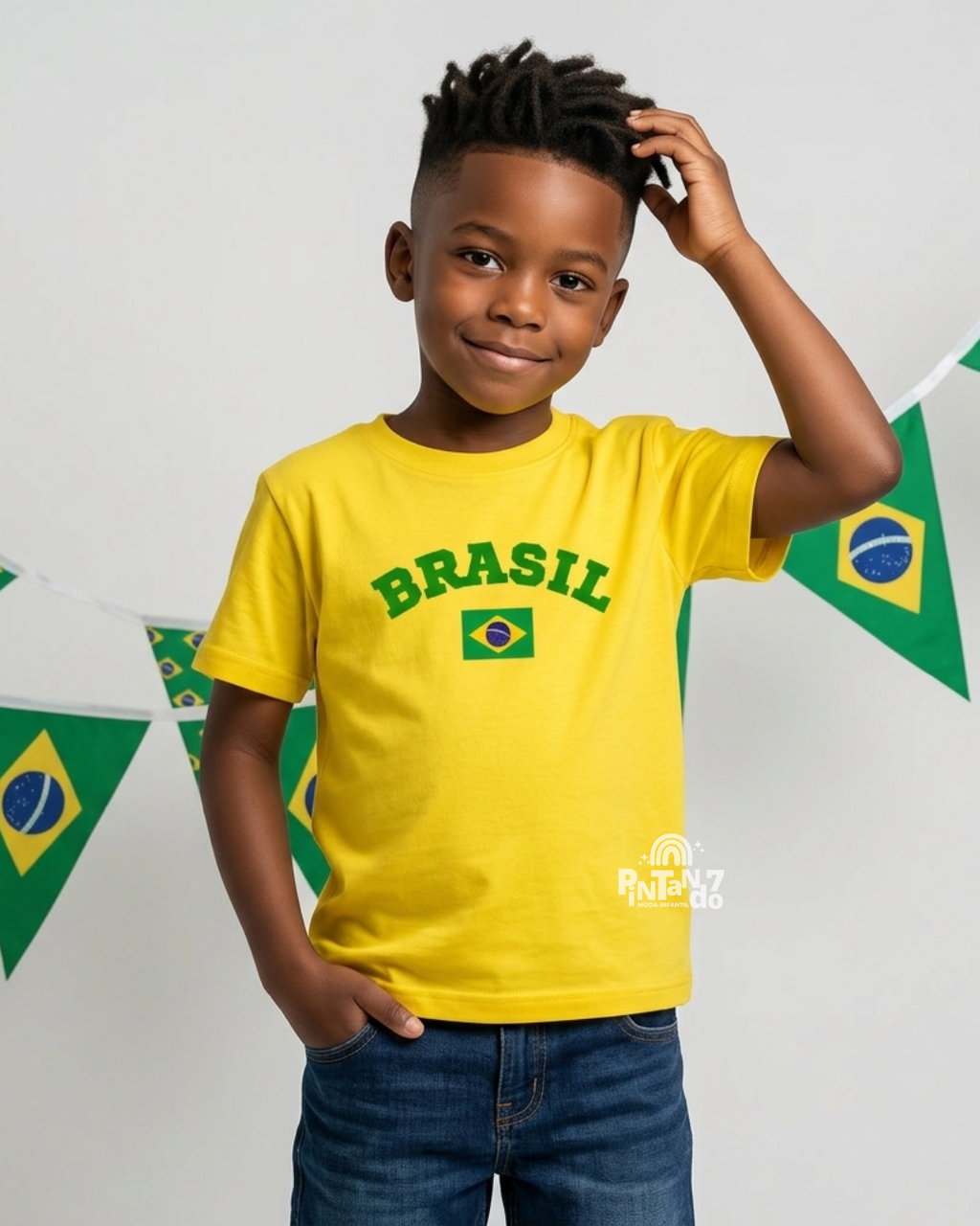CAMISA Brasil COPA bandeira - Menino