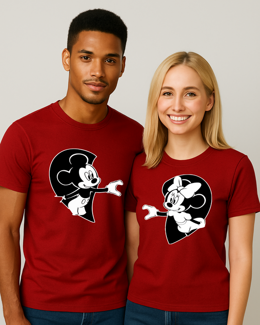 Dupla Camisas NAMORADOS - Feminino e Masculino - PERSONAGENS