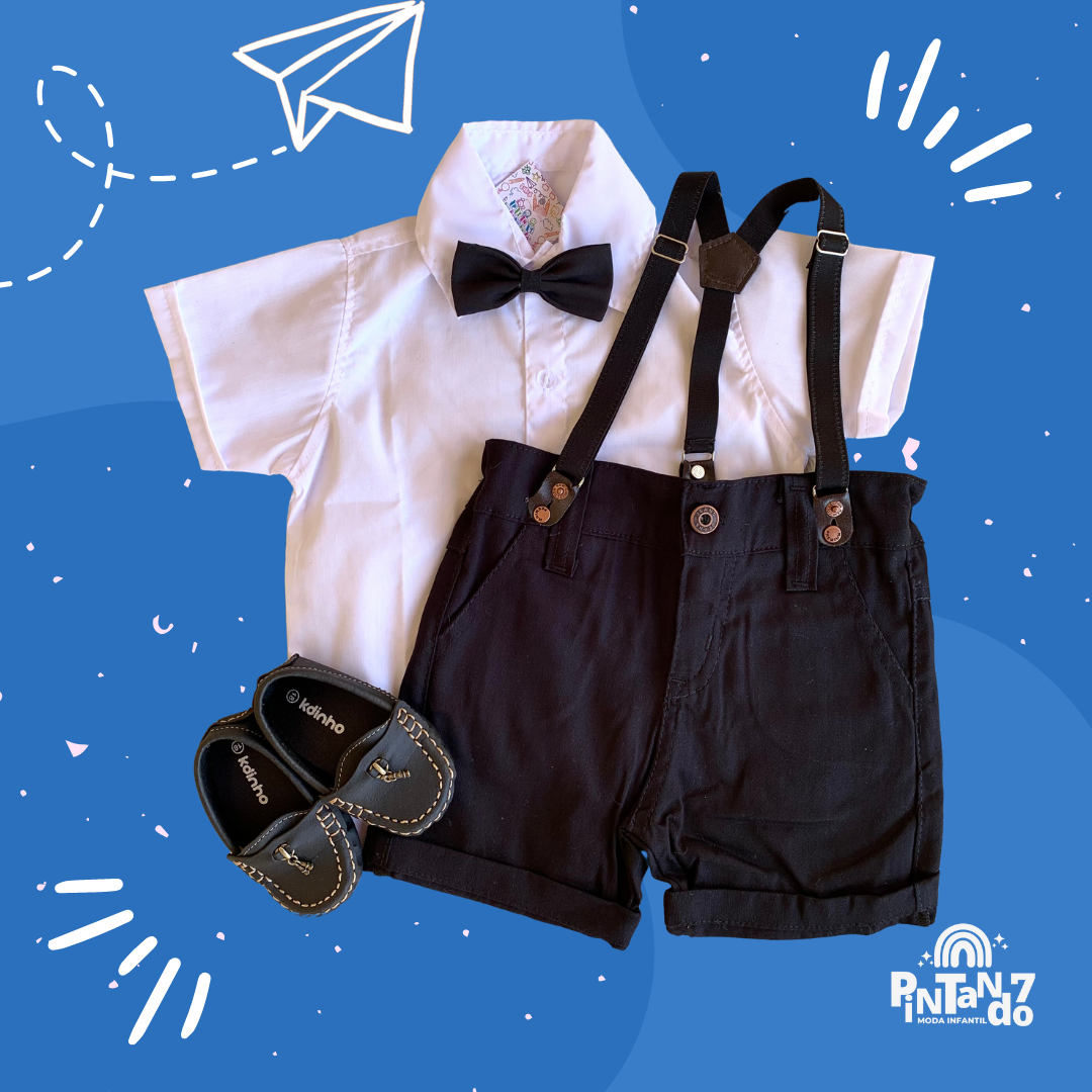 Combo Batizado e Sapato Preto