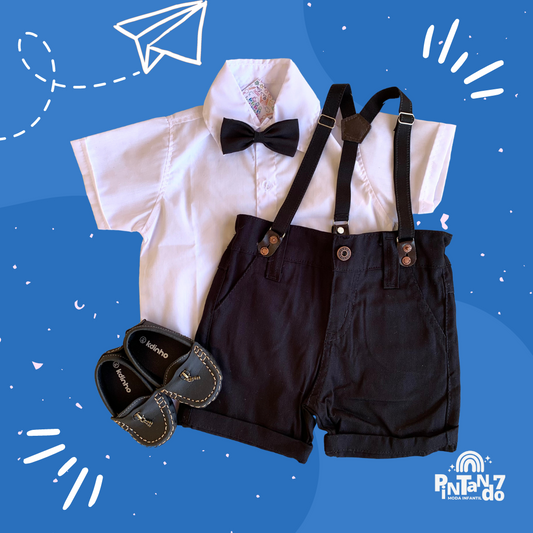 Combo Batizado e Sapato Preto