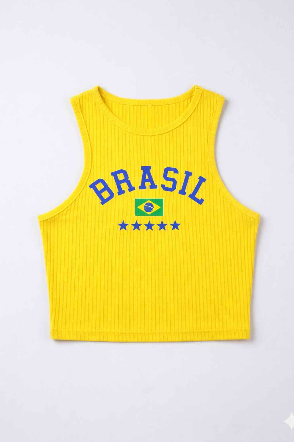 Cropped Brasil Canelado - Feminino