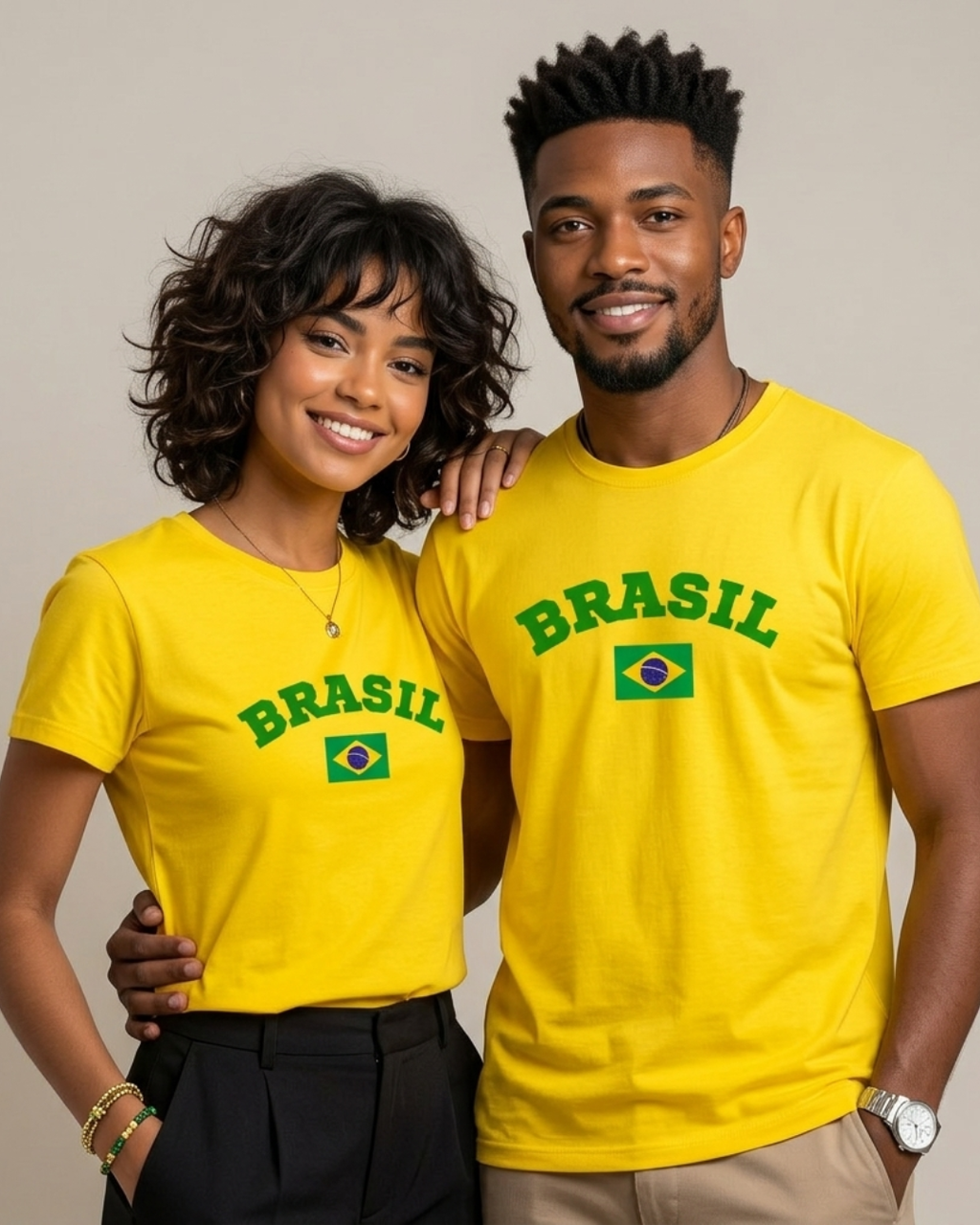 Camisa Brasil ADULTO - Feminino e masculino