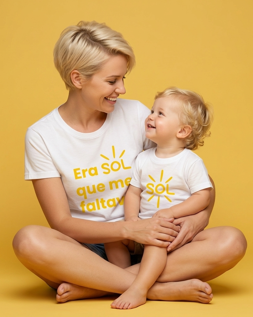 KIT 2 Camisas Mãe e filho(a) - Adulto e infantil
