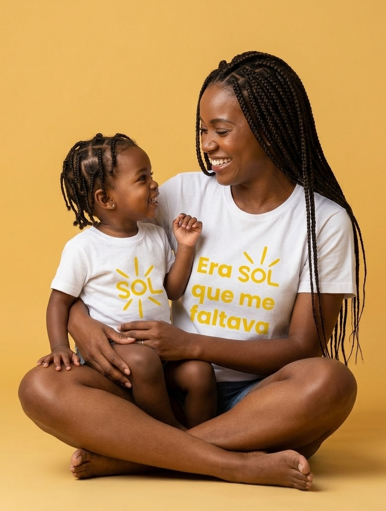 KIT 2 Camisas Mãe e filho(a) - Adulto e infantil