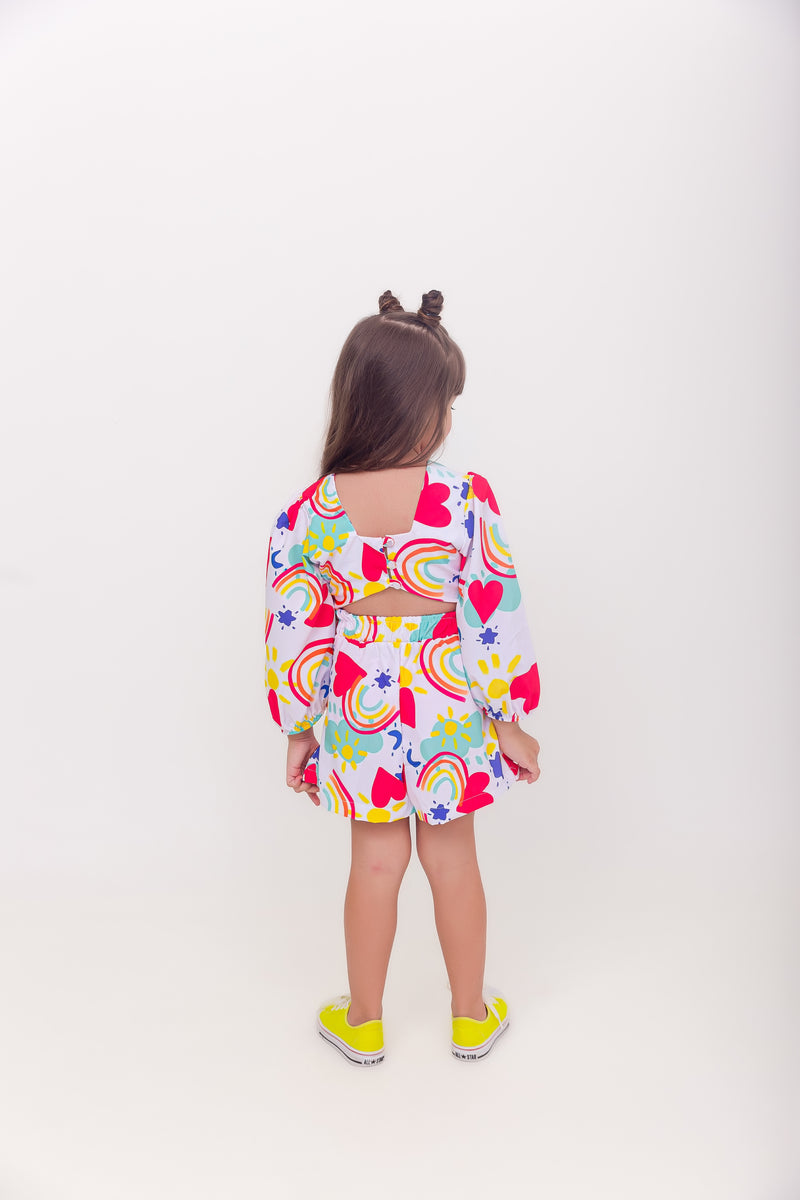 Macaquinho Short-Saia - Menina