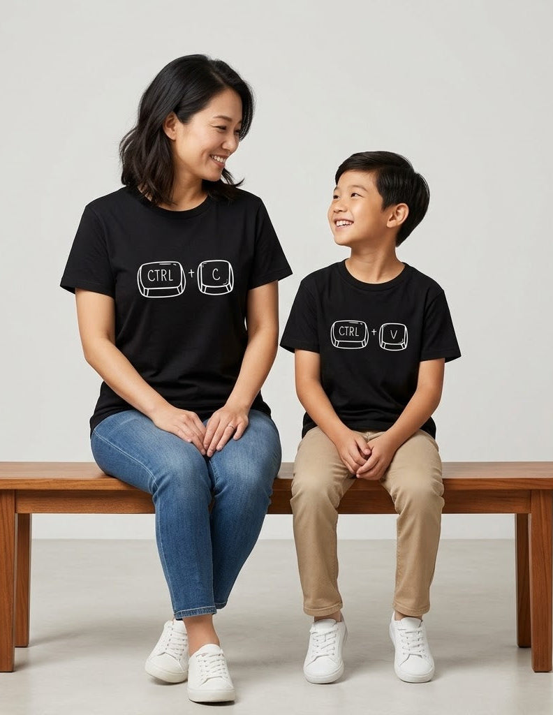 KIT 2 Camisas Mãe e filho(a) - Adulto e infantil