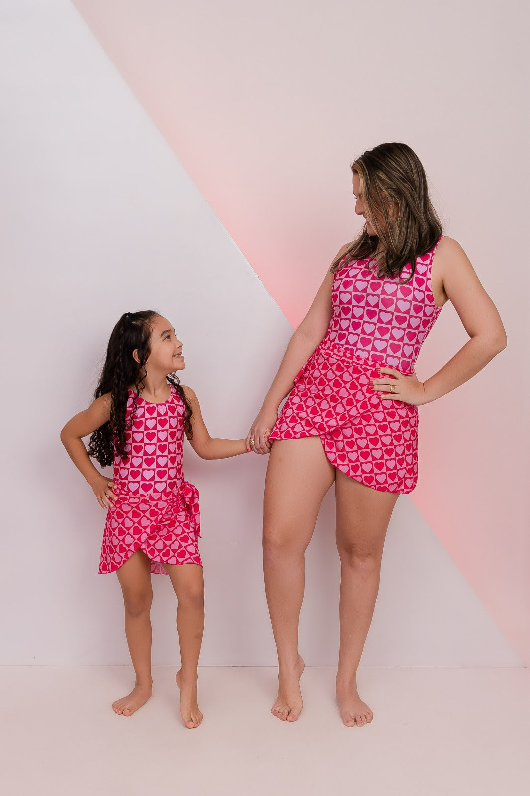 Mãe e filha Cangas/Pareô estampado feminino KIT