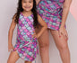 Mãe e filha Cangas/Pareô estampado feminino KIT
