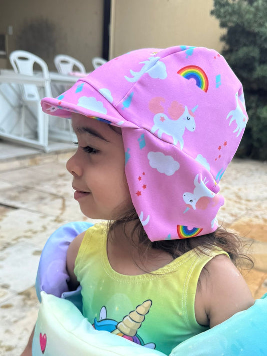 Chapéu Estampado para Banho PROTEÇÃO UV FPS50 Divertidos para Crianças