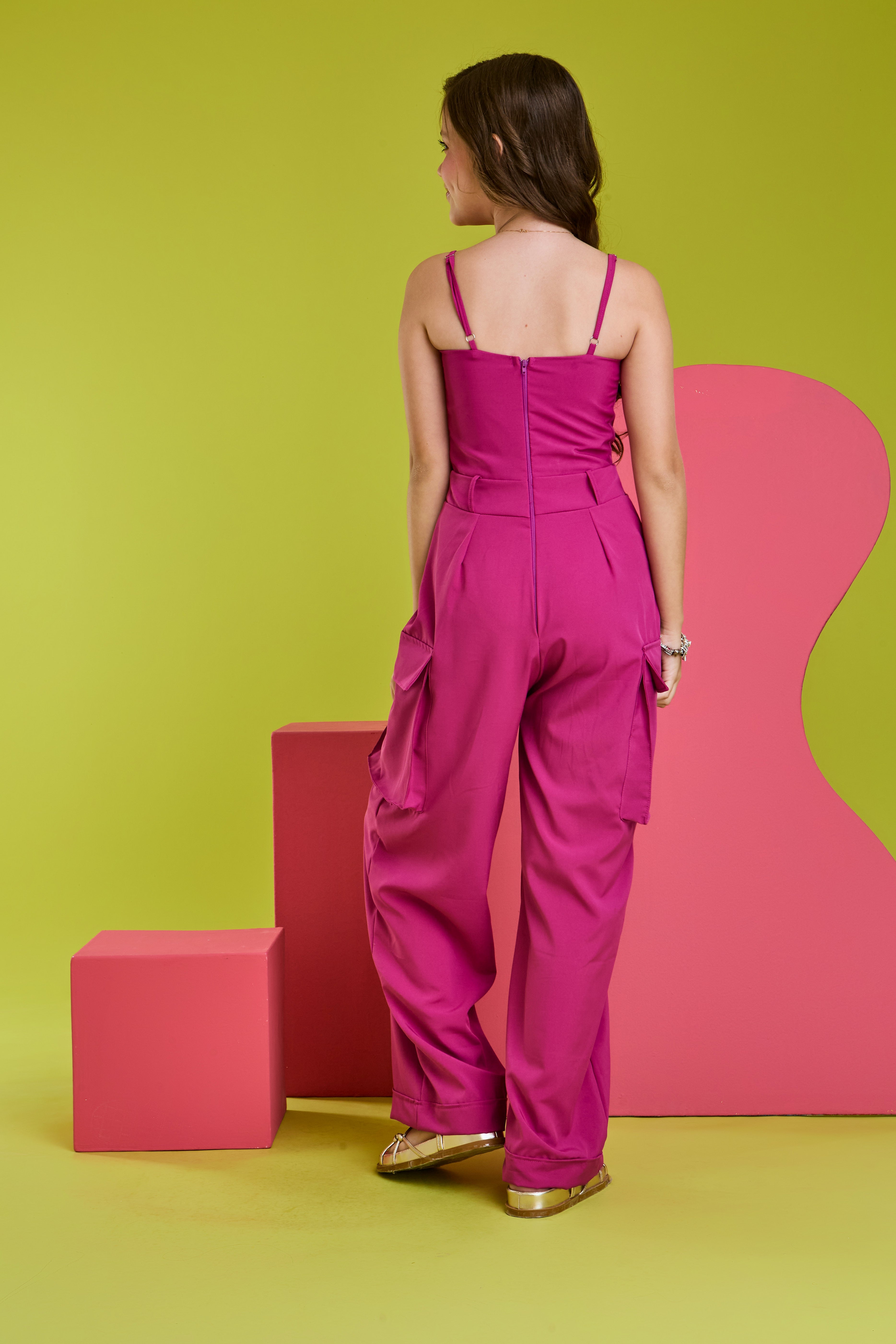 Macacão Cargo MAGENTA - Menina