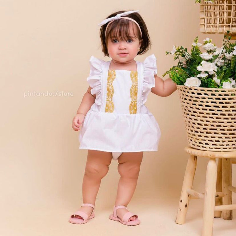 Romper de luxo menina