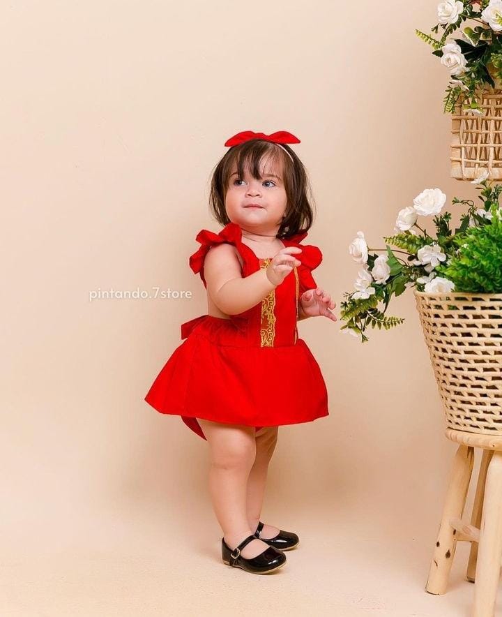 Romper de luxo menina