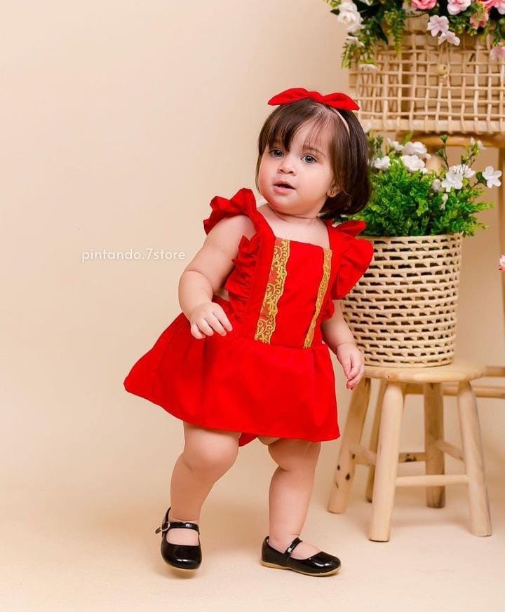 Romper de luxo menina