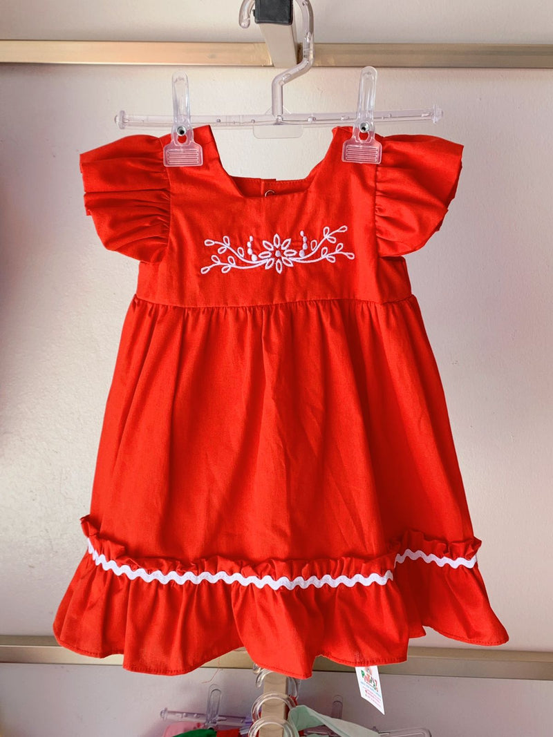 Vestido Bella c/ calcinha Menina Vermelho