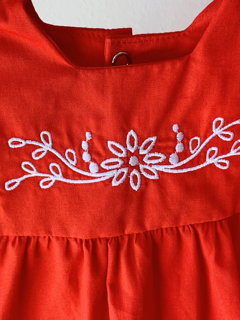 Vestido Bella c/ calcinha Menina Vermelho