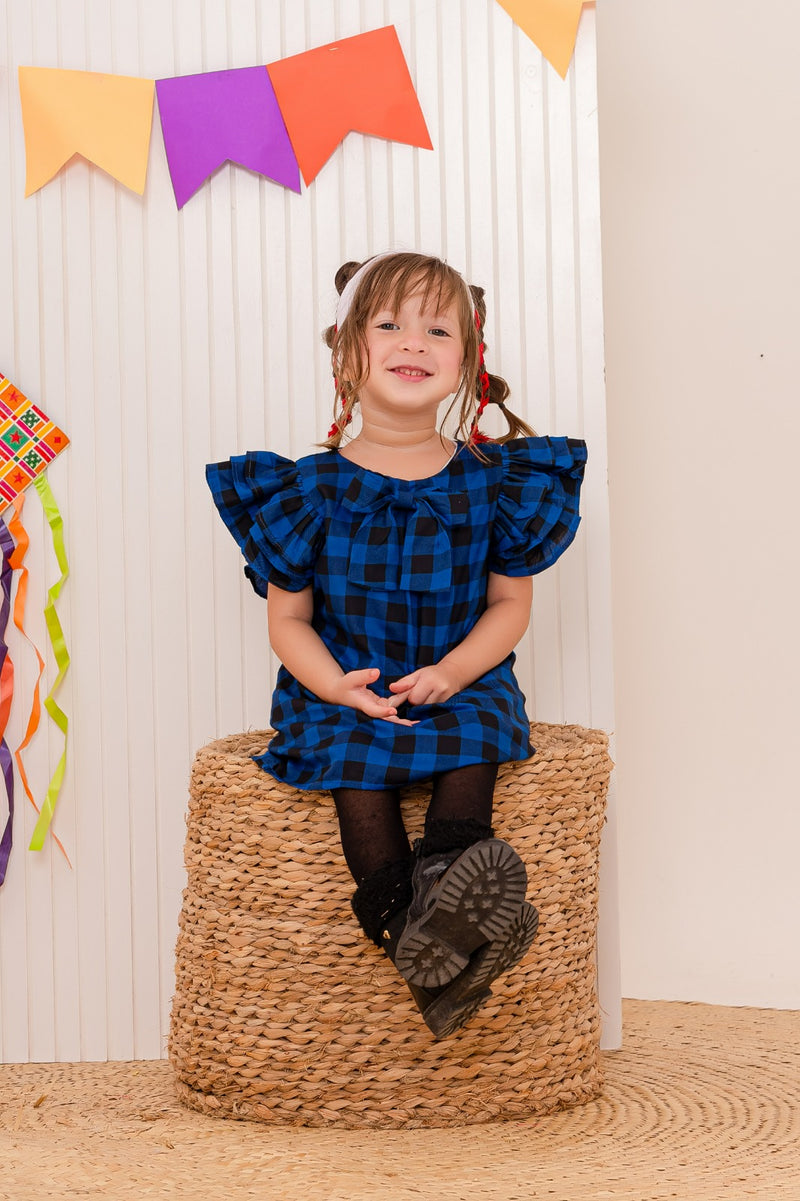 Vestido Feminino infantil XADREZ menina