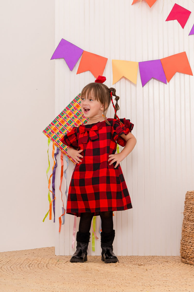 Vestido Feminino infantil XADREZ menina