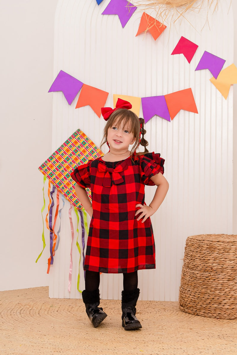 Vestido Feminino infantil XADREZ menina