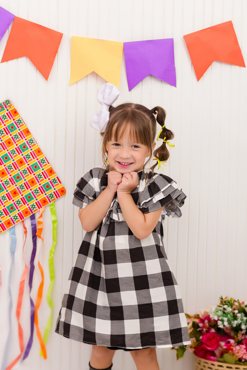 Vestido Trapézio Xadrez - Menina