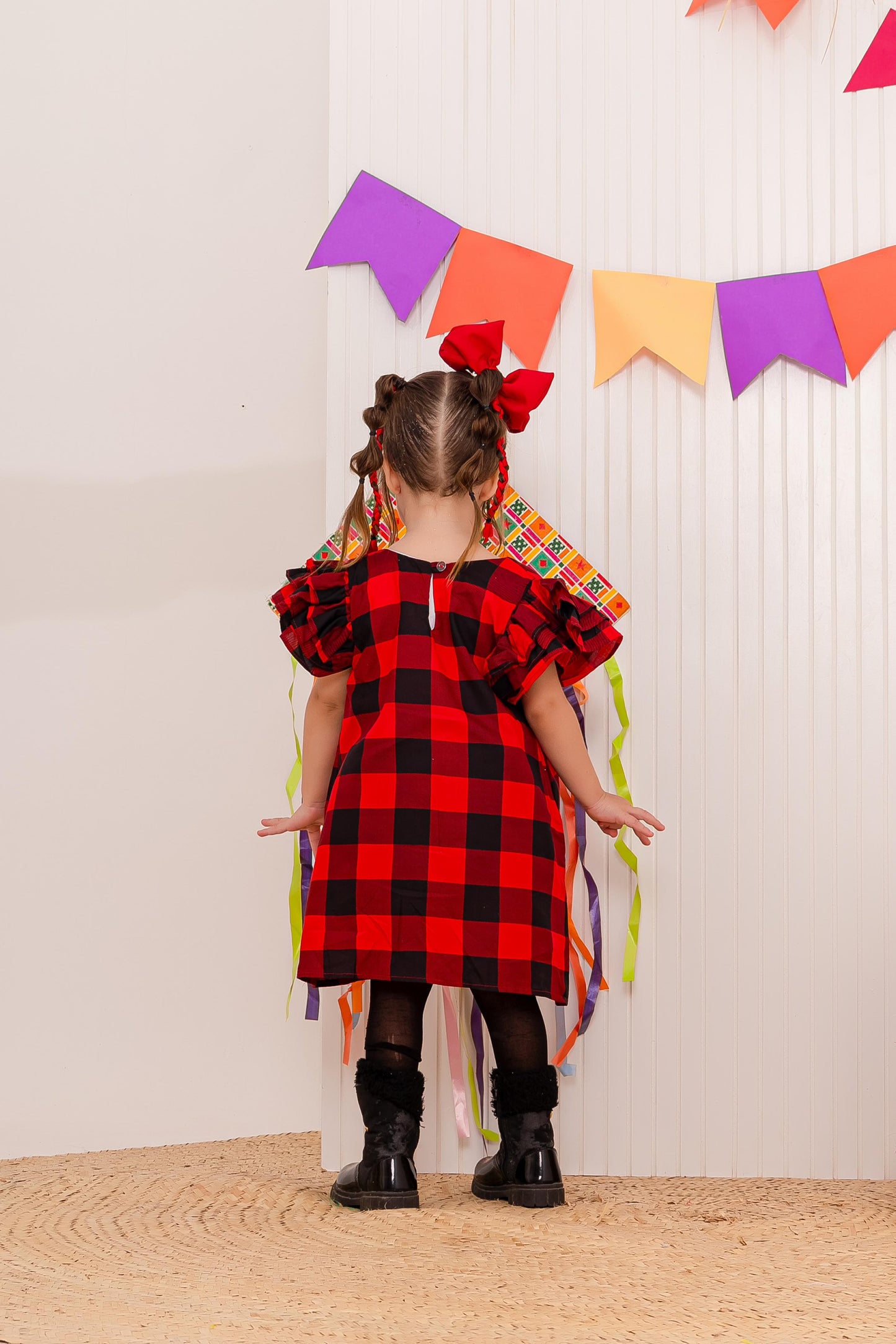 Vestido Trapézio Xadrez - Menina