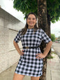 Vestido Xadrez Sued - Adulto