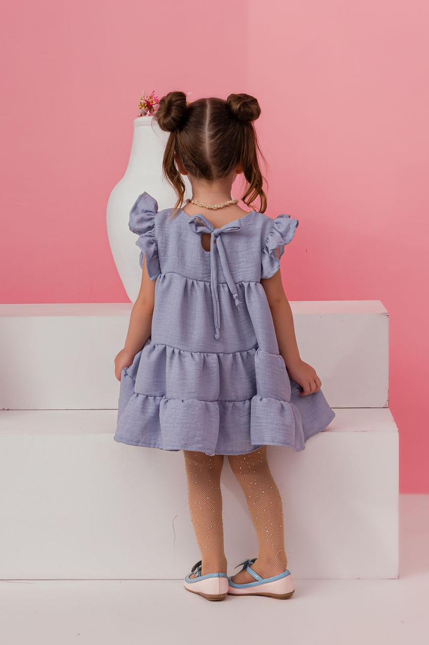 Vestido Linho - Menina - Coleção Família