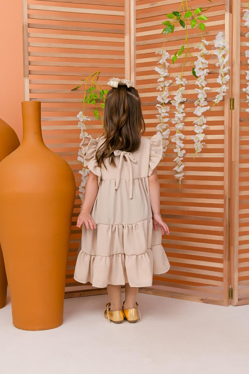 Vestido Linho - Menina - Coleção Família