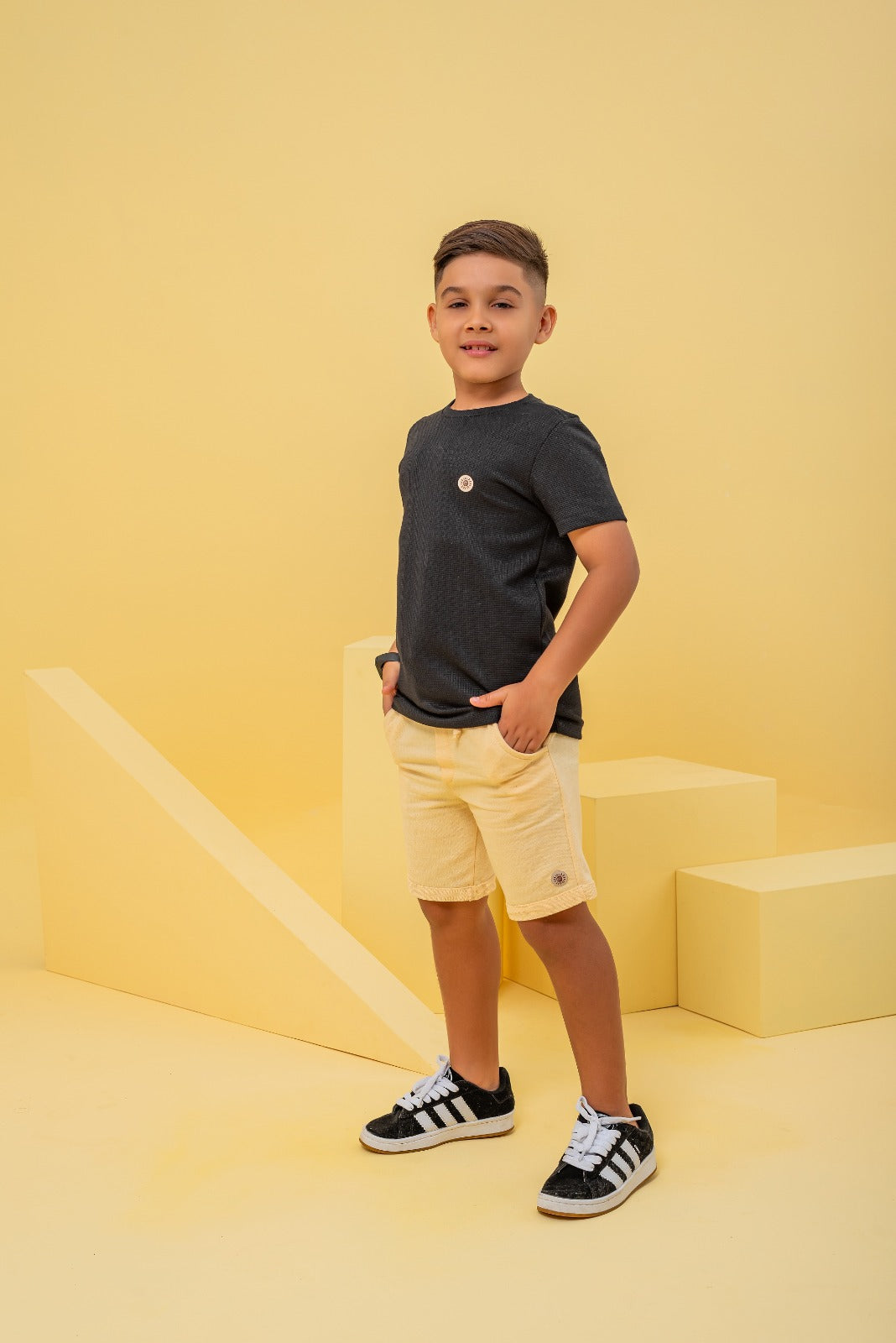 NOVO Conjunto Casual de Camisa e Bermuda - Menino