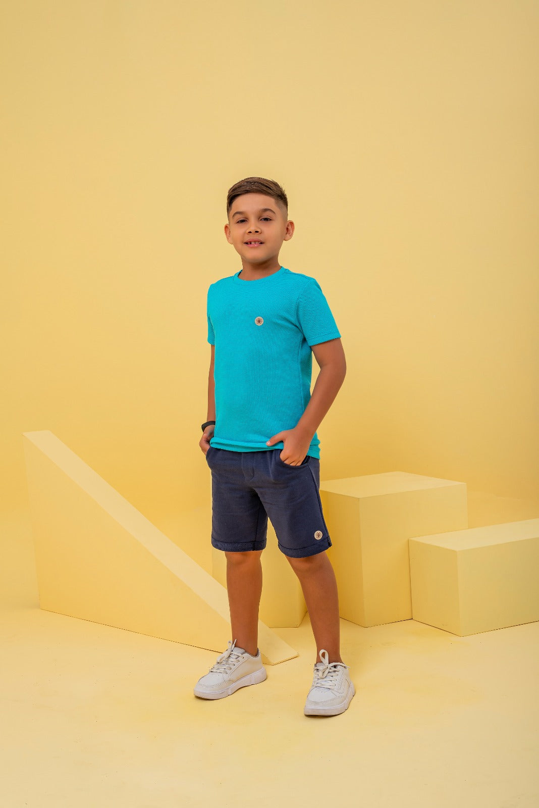 NOVO Conjunto Casual de Camisa e Bermuda - Menino