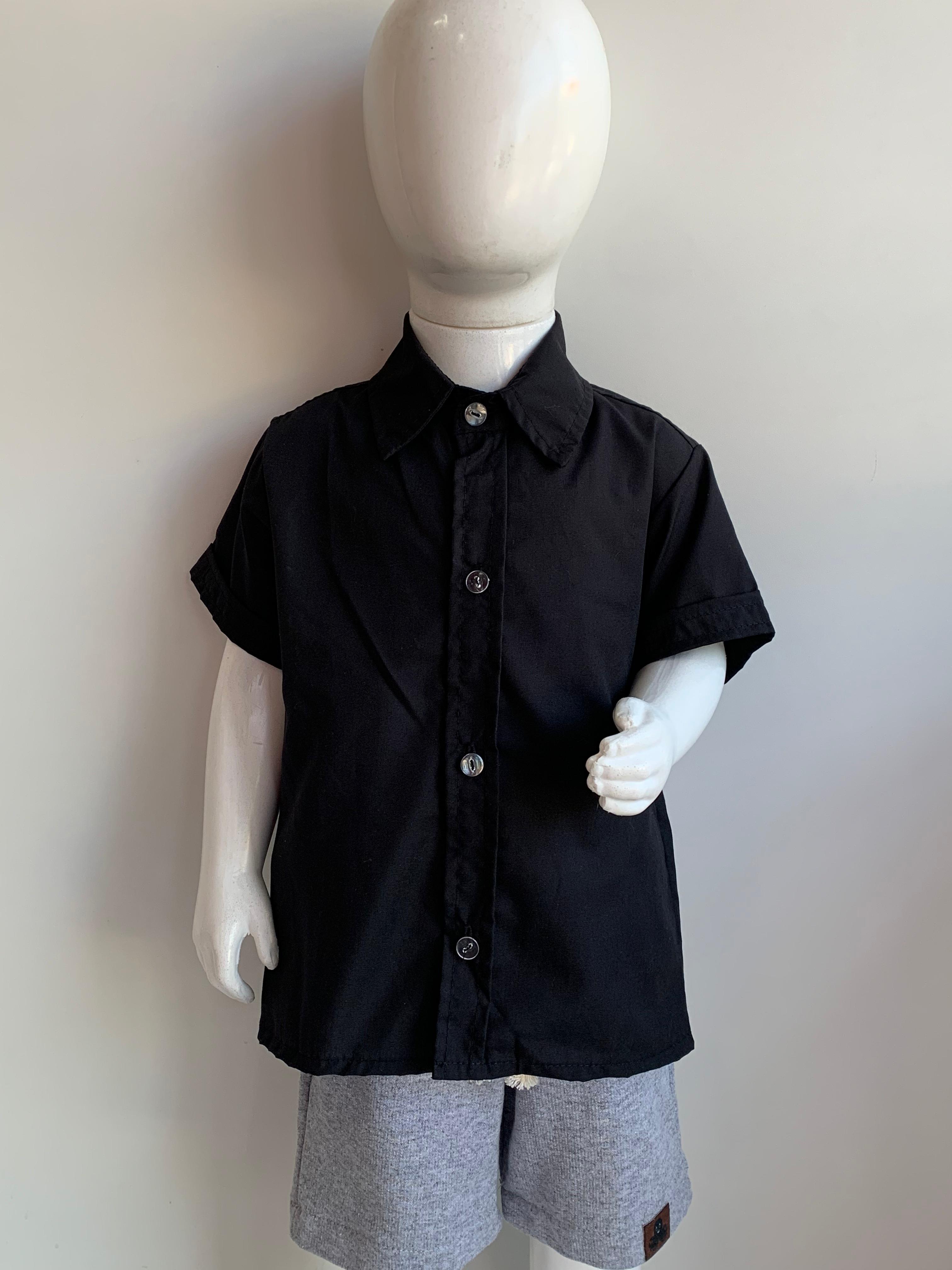 Camisa social lisa para menino