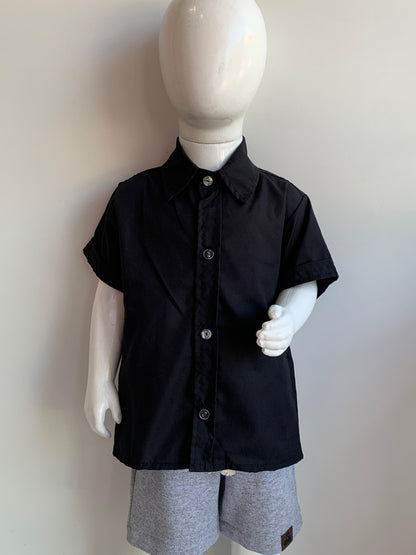 Camisa social lisa para menino