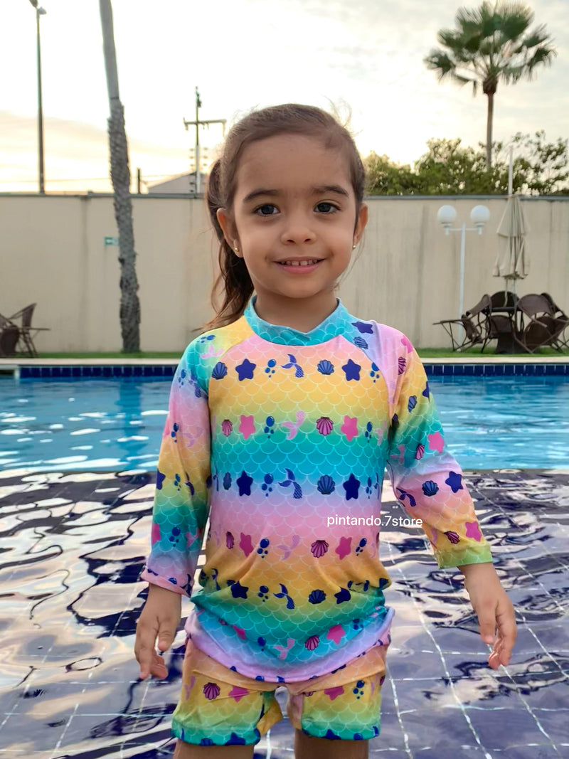 Macaquinho UV FPS50 Para banho Infantil - Menina